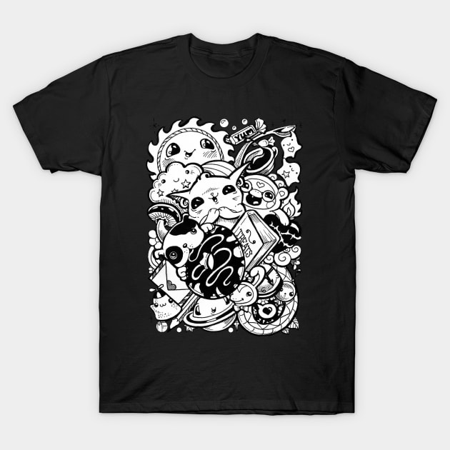 Have a Yummy Day - Doodle Art T-Shirt by Nat Ewert Art